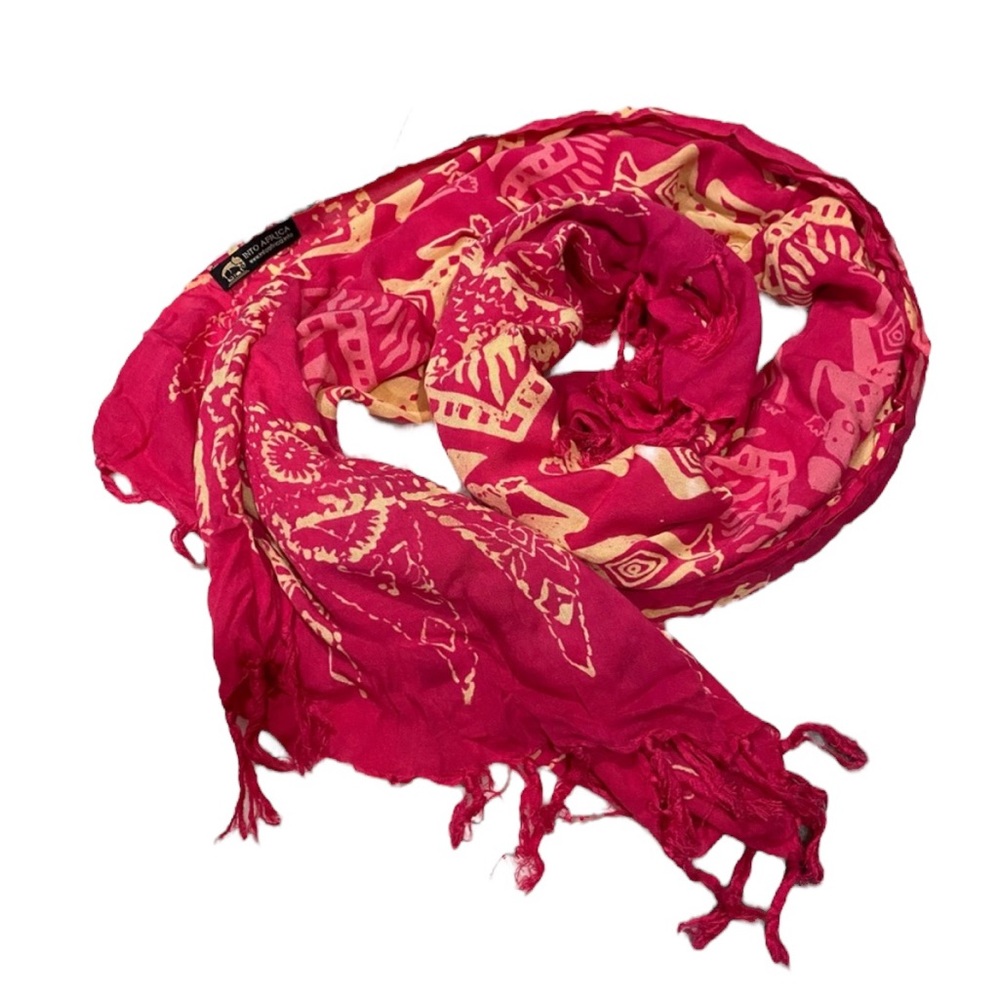 Pink Orange Scarf Wrap Women’s One Size Accessories Tassel Detail Into Africa!